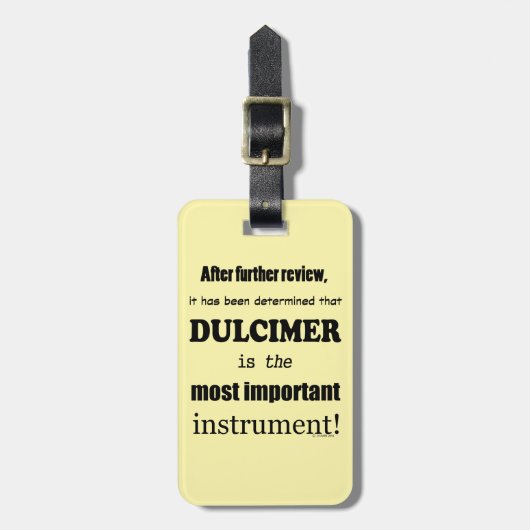 Étiquette À Bagage Dulcimer Instrument le plus important (Devant Vertical)