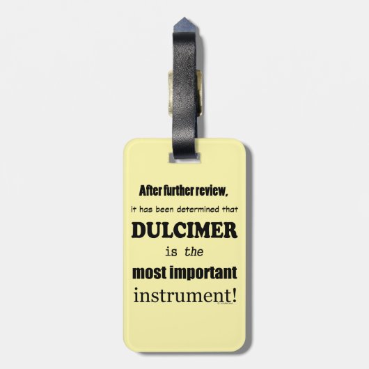 Étiquette À Bagage Dulcimer Instrument le plus important (Dos Vertical)