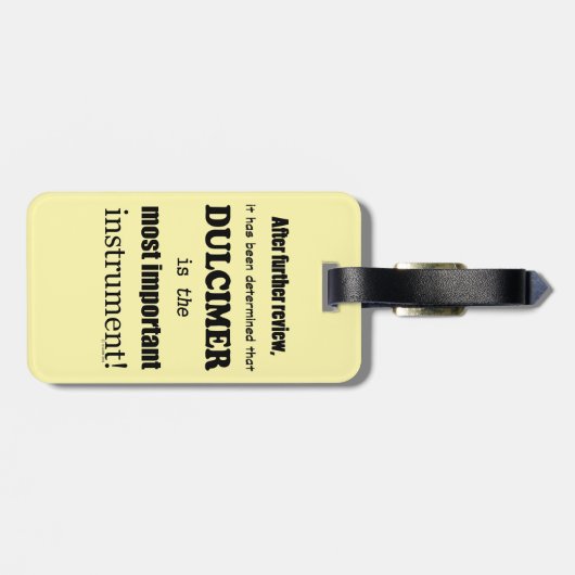 Étiquette À Bagage Dulcimer Instrument le plus important (Dos horizontal)