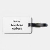 Étiquette À Bagage Dunette mignonne drôle Emoji (Dos horizontal)