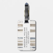 Étiquette À Bagage Duo Tone Trees II (Dos Vertical)