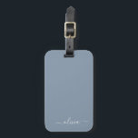 Étiquette À Bagage Dusty Blue minimaliste moderne Monogramme élégant<br><div class="desc">Découvrez notre Dusty Blue Minimalist Modern Monogram Elegant Collection : Elevez votre style avec une sophistication sobre et un charme intemporel. Notre collection présente des motifs minimalistes dans une teinte bleu roux apaisante, rehaussée d'élégants monogrammes adaptés à votre goût personnel. De la papeterie raffinée aux accessoires polyvalents, chaque pièce de...</div>
