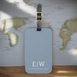 Étiquette À Bagage Dusty Blue minimaliste moderne Monogramme élégant<br><div class="desc">Découvrez notre Dusty Blue Minimalist Modern Monogram Elegant Collection : Elevez votre style avec une sophistication sobre et un charme intemporel. Notre collection présente des motifs minimalistes dans une teinte bleu roux apaisante, rehaussée d'élégants monogrammes adaptés à votre goût personnel. De la papeterie raffinée aux accessoires polyvalents, chaque pièce de...</div>