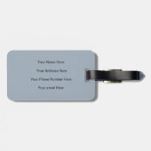 Étiquette À Bagage Dusty Blue Monograms Aventure Attend Don Faveur (Dos horizontal)