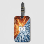 Étiquette À Bagage Dynamic Fire and Ice Elemental (Devant Vertical)