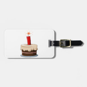 Étiquette À Bagage Dynamite dans des étiquettes d'un bagage de gâteau