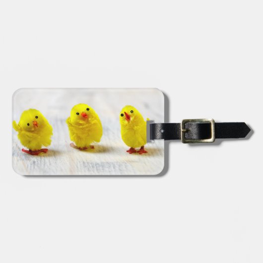 Étiquette À Bagage Easter Decoration - chicks en row (Devant horizontal)