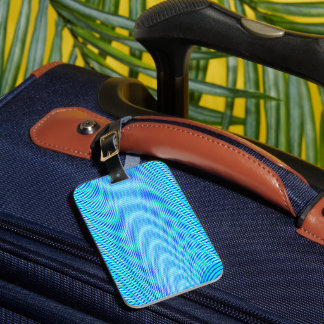 Étiquette À Bagage Eau Abstraite moderne Eté Psychedélique Trippy