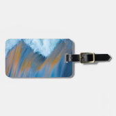 Étiquette À Bagage Eau bleue abstraite, Canada (Devant horizontal)