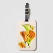 Étiquette À Bagage Eau de flotteur orange calla (Devant Vertical)