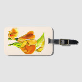 Étiquette À Bagage Eau de flotteur orange calla (Devant Horizontal)