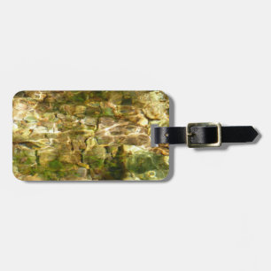 Étiquette À Bagage Eau de sources chaudes Green-Gold Nature