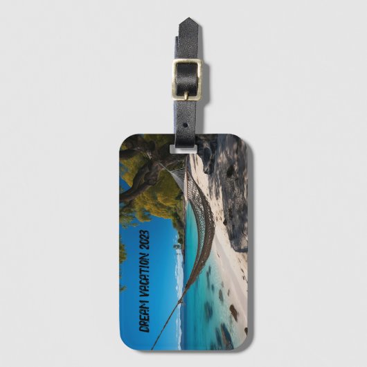 Étiquette À Bagage Echapper au paradis (Devant Vertical)