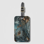 Étiquette À Bagage échelle noire bleue (Devant Vertical)