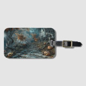 Étiquette À Bagage échelle noire bleue (Devant Horizontal)