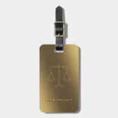 Étiquette À Bagage Échelles d'avocat de la justice | (Devant Vertical)
