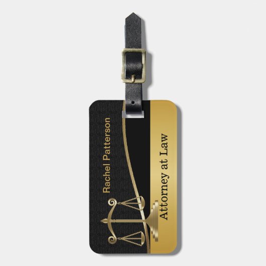 Étiquette À Bagage Échelles de justice | Droit | Avocat (Devant Vertical)