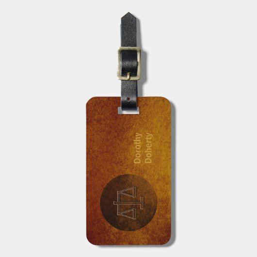 Étiquette À Bagage Échelles d'étiquette de bagage de la justice | (Devant Vertical)