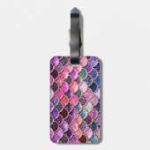 Étiquette À Bagage Échelles roses de sirène d'échelles de parties (Dos Vertical)