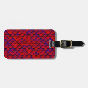 Étiquette À Bagage Échelles rouge et violet