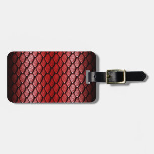 Étiquette À Bagage Échelles rouges de dragon