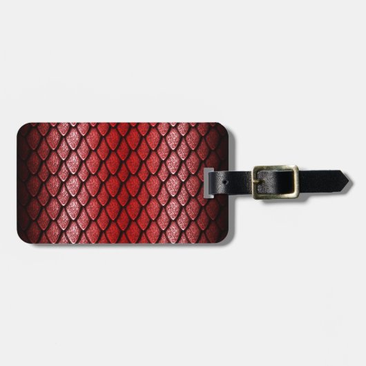 Étiquette À Bagage Échelles rouges de dragon (Devant horizontal)
