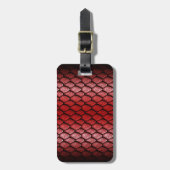 Étiquette À Bagage Échelles rouges de dragon (Devant Vertical)