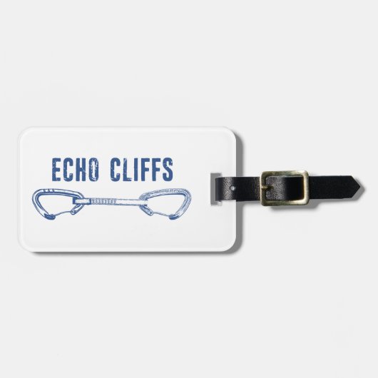 Étiquette À Bagage Echo Cliffs California Rock Escalade Quickdraw (Devant horizontal)