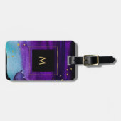 Étiquette À Bagage Éclaboussure audacieuse d'aquarelle avec des (Devant horizontal)