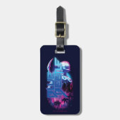 Étiquette À Bagage Éclairage de la ville rétrovague de dendroctones b (Devant Vertical)