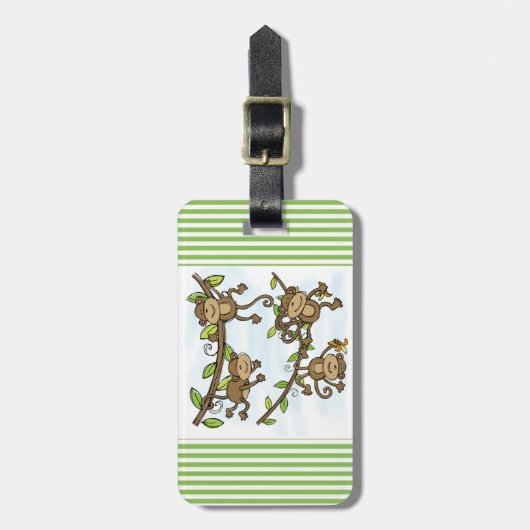 Étiquette À Bagage Éclat de singe (Devant Vertical)