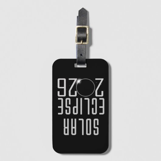 Étiquette À Bagage Éclipse solaire 2026 (Devant Vertical)