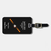 Étiquette À Bagage Éclipse solaire totale 2024 (Devant horizontal)