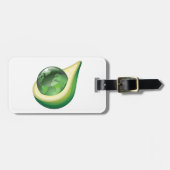 Étiquette À Bagage Eco Earth Avocado Globe Planète durable (Devant horizontal)