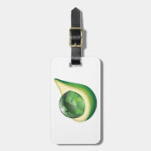 Étiquette À Bagage Eco Earth Avocado Globe Planète durable (Devant Vertical)