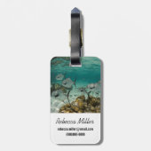 Étiquette À Bagage École de poissons permis (Dos Vertical)