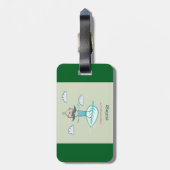 Étiquette À Bagage Ecology Surfer Sustainable Life Hipster (Dos Vertical)