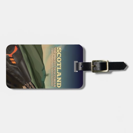 Étiquette À Bagage Ecosse Locomotive Travel Poster (Devant horizontal)