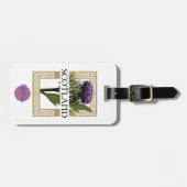 Étiquette À Bagage Ecosse Noeuds celtiques de chardon écossais (Devant horizontal)