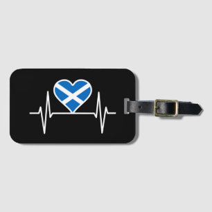 Étiquette À Bagage Écosse - Scotland Drapeau Heartbeat