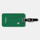 Étiquette À Bagage Écrans Uniforme Nurse Dk Green Luggage Balise (Devant horizontal)