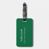 Étiquette À Bagage Écrans Uniforme Nurse Dk Green Luggage Balise (Dos Vertical)
