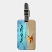 Étiquette À Bagage Écre de Porto Rico (Devant Vertical)