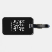 Étiquette À Bagage Écriture d'Amour Inspirationnelle - 1 Corinthiens (Dos horizontal)