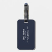 Étiquette À Bagage Écriture manuscrite moderne Nom simple (Dos Vertical)