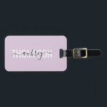 Étiquette À Bagage Écriture manuscrite moderne Nom simple<br><div class="desc">Police moderne associée à la calligraphie d'écriture manuscrite.</div>