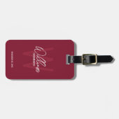 Étiquette À Bagage Écriture Moderne Personnalisée pour Garçons d'Honn (Devant horizontal)