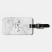 Étiquette À Bagage Écrivain Personnalisé De Script Moderne (Devant horizontal)