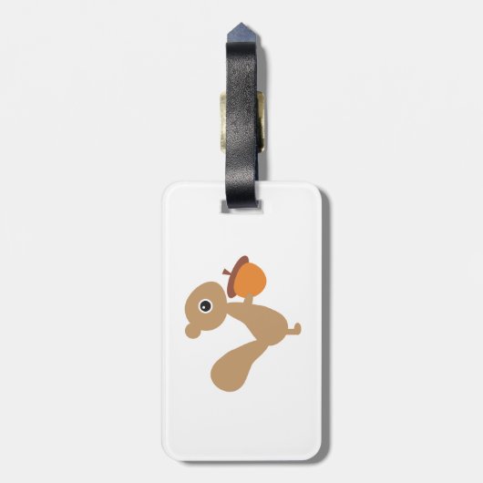 Étiquette À Bagage Écureuil (Dos Vertical)