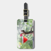 Étiquette À Bagage Écureuil buvant un cocktail à l'heure heureuse (Devant Vertical)